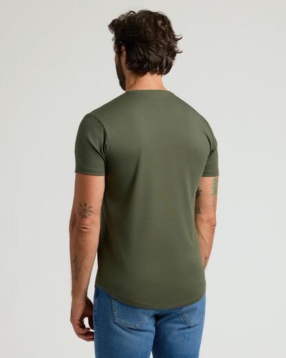 All Grove Pima Cotton Blend Curved Hem Crew 4-Pack