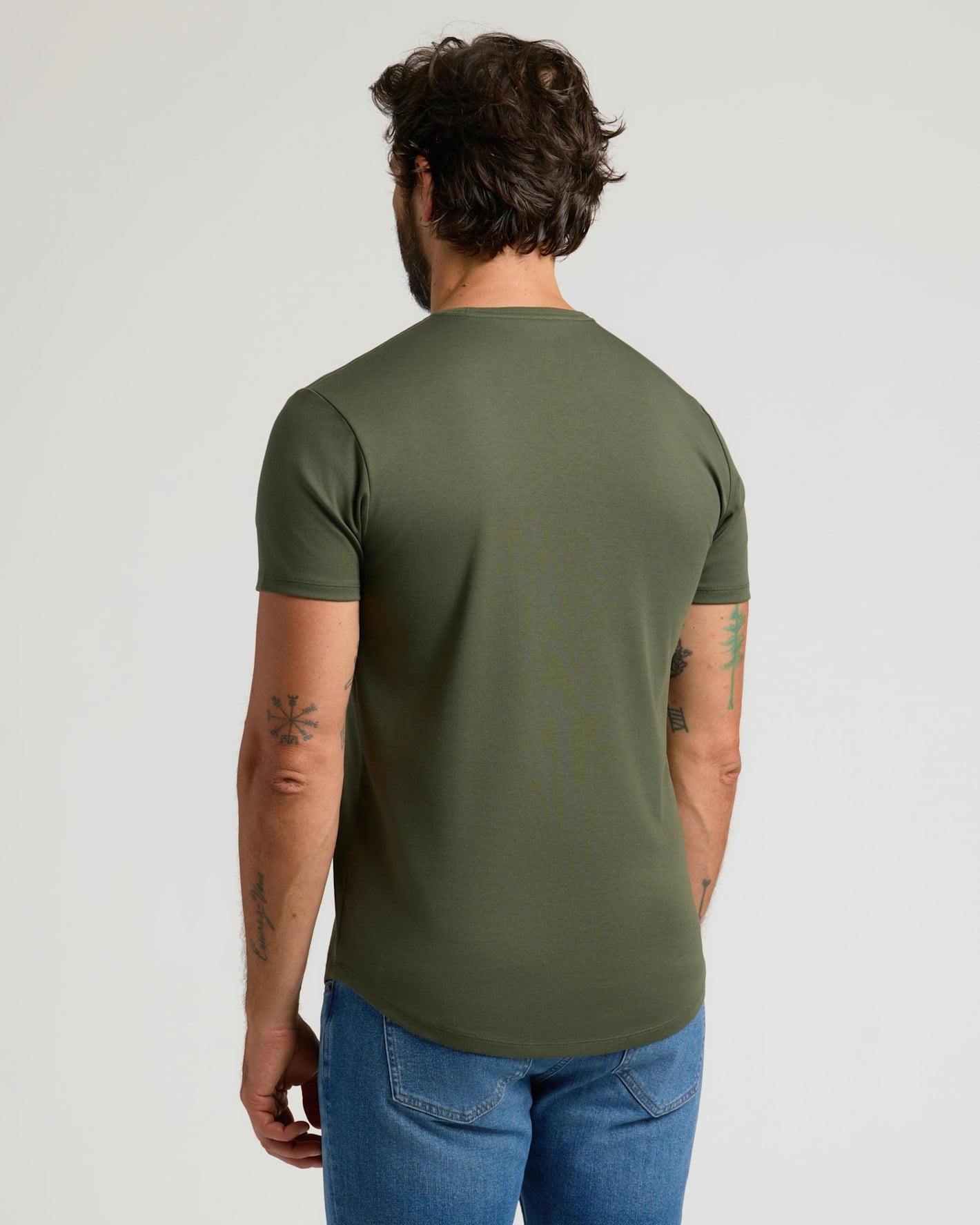 All Grove Pima Cotton Blend Curved Hem Crew 2-Pack
