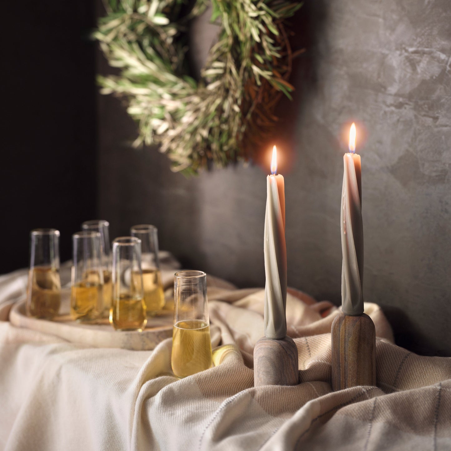 Twist Taper Candles - Set of 2