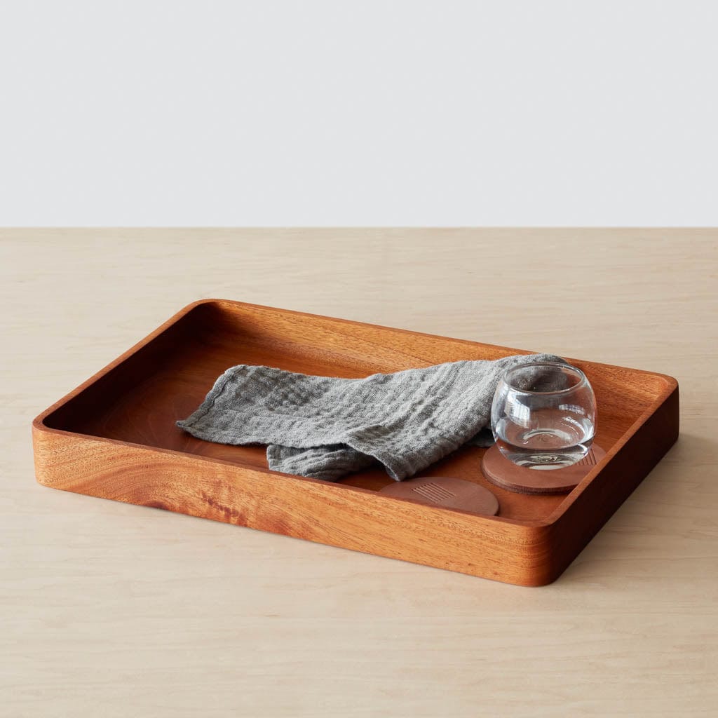 Tikal Rectangular Wood Tray