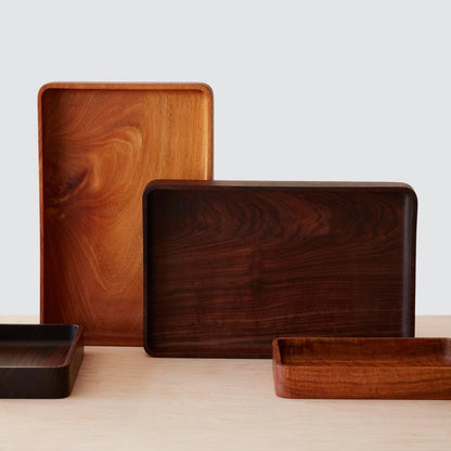 Tikal Rectangular Wood Tray