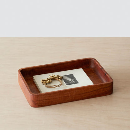 Tikal Rectangular Wood Tray