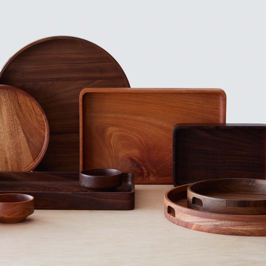 Tikal Round Wood Tray