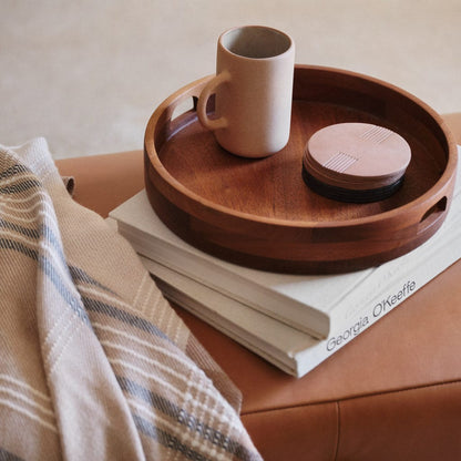Tikal Round Wood Tray