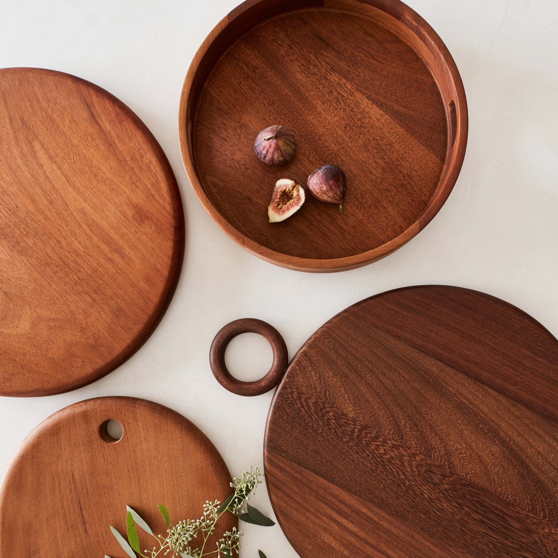 Tikal Round Wood Tray
