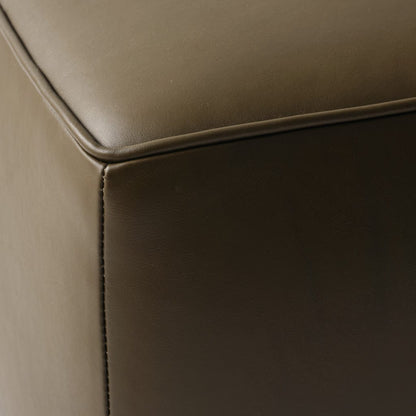 Torres Square Leather Ottoman - Small
