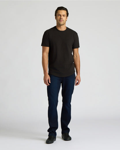 All Black Heavyweight Curved Hem Crew 3-Pack