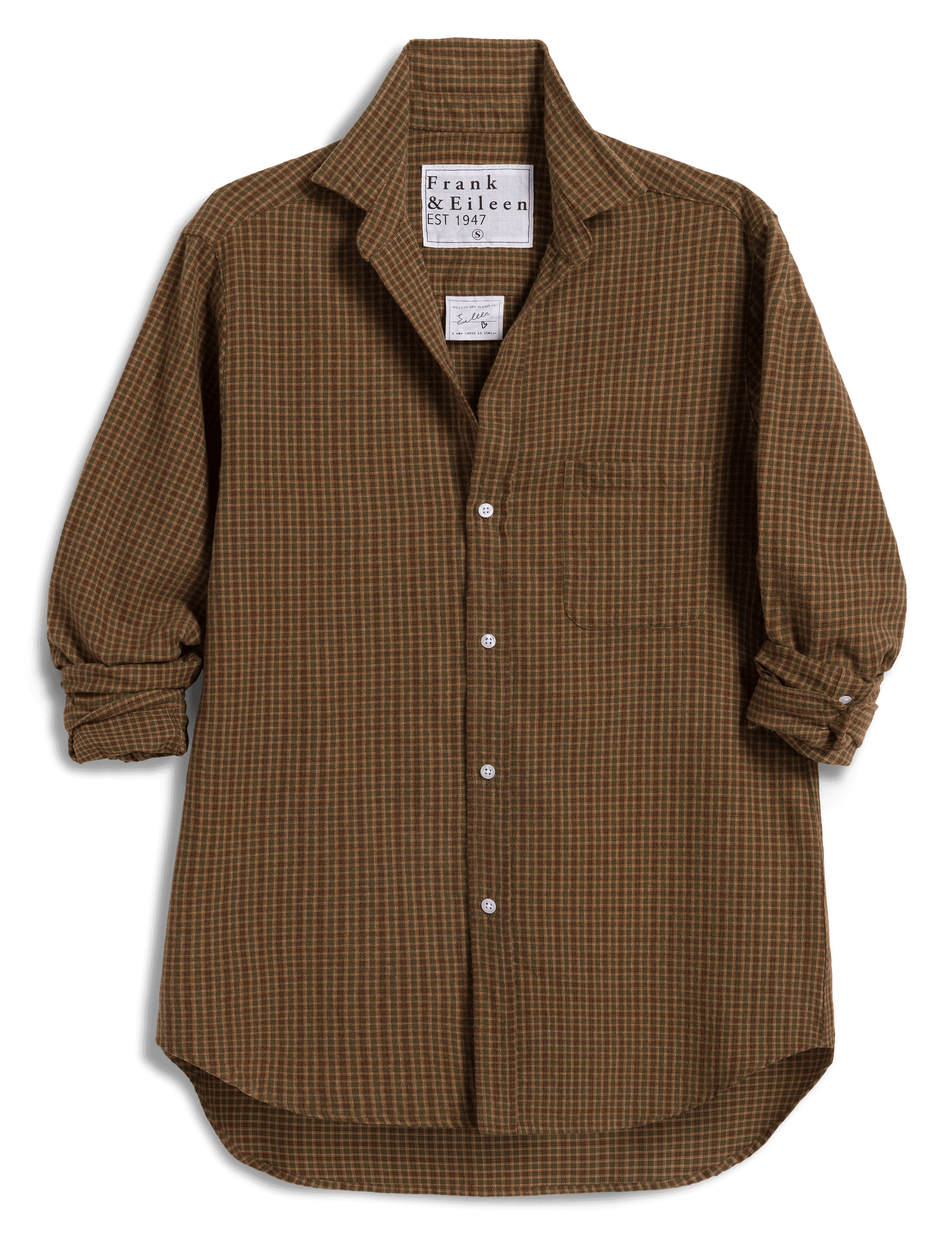 WAVERLY Brown and Green Plaid, Italian Flannel