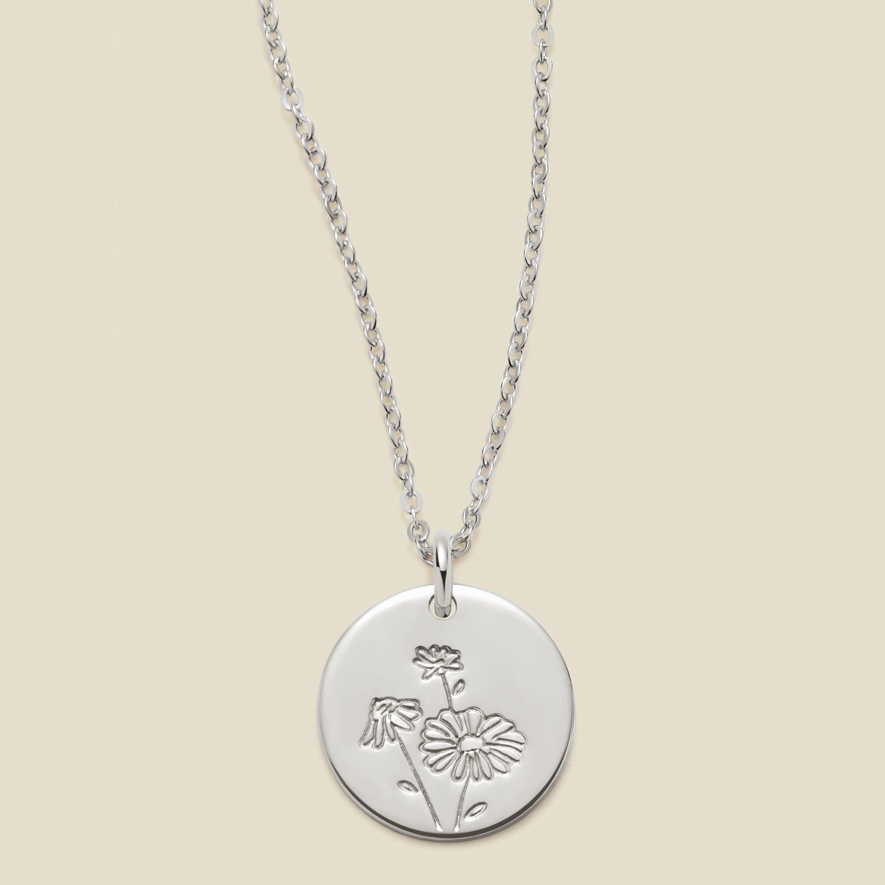 April Birth Flower Necklace