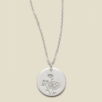April Birth Flower Necklace