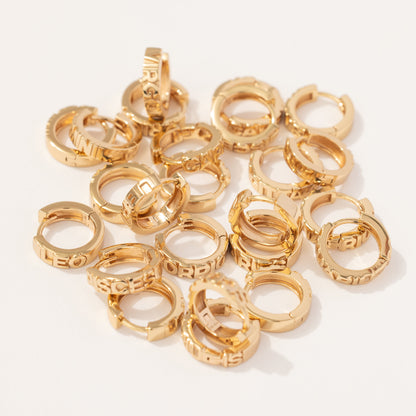 Aquarius Huggie Hoop Earrings | Final Sale