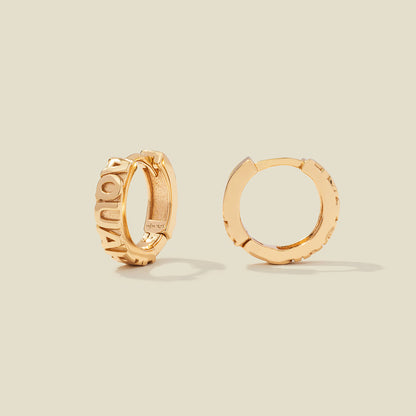 Aquarius Huggie Hoop Earrings | Final Sale