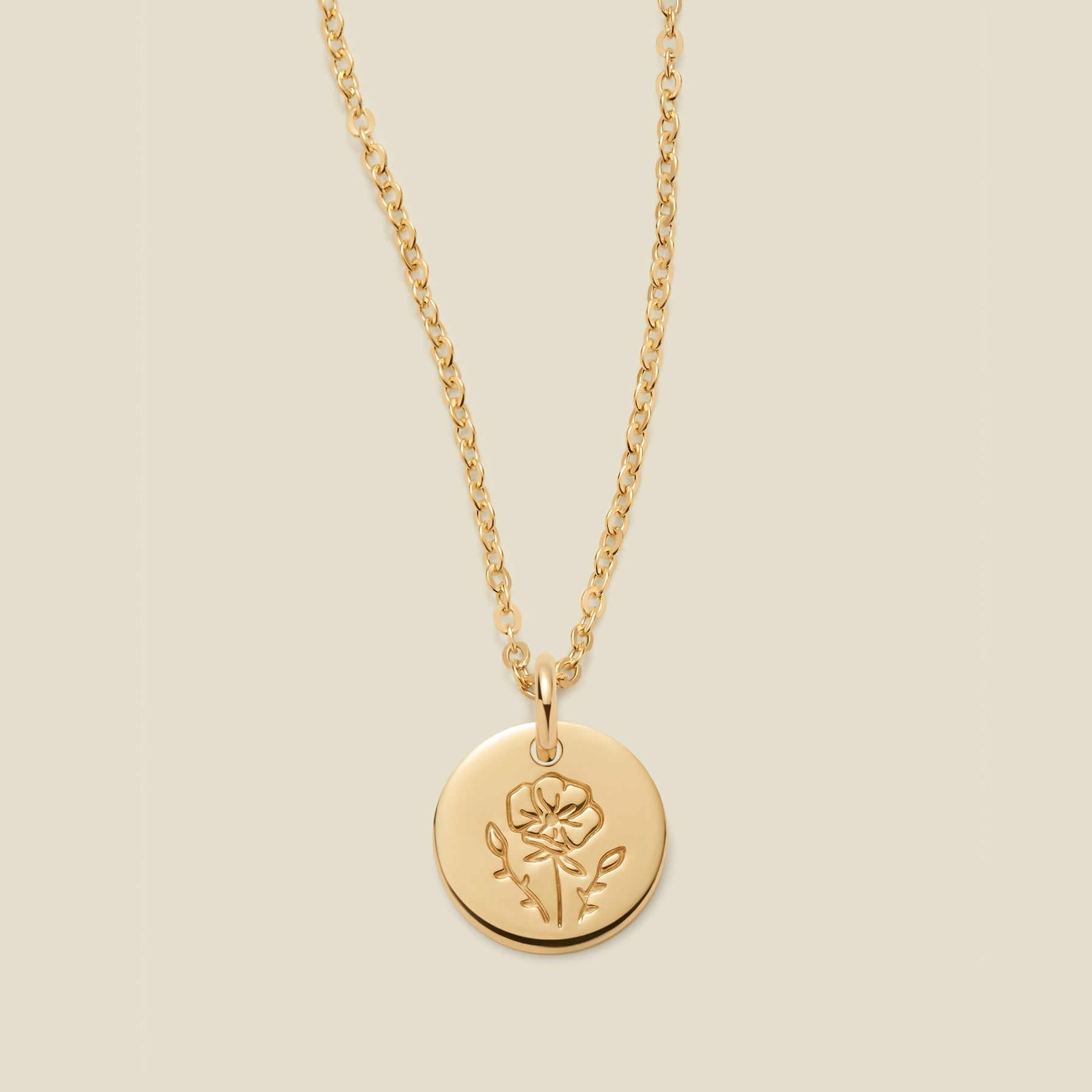 August Birth Flower Necklace