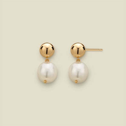 Drop Pearl Stud Earrings | Final Sale