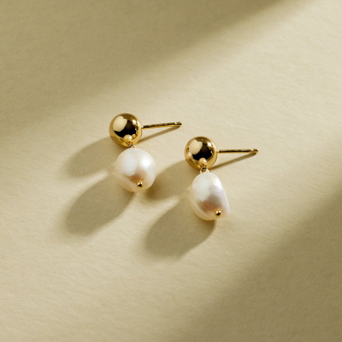 Drop Pearl Stud Earrings | Final Sale