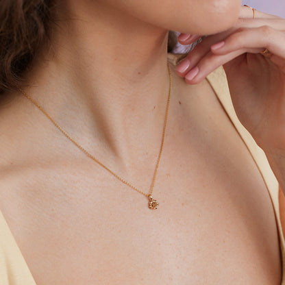 Birth Flower Charm Stacker Necklace