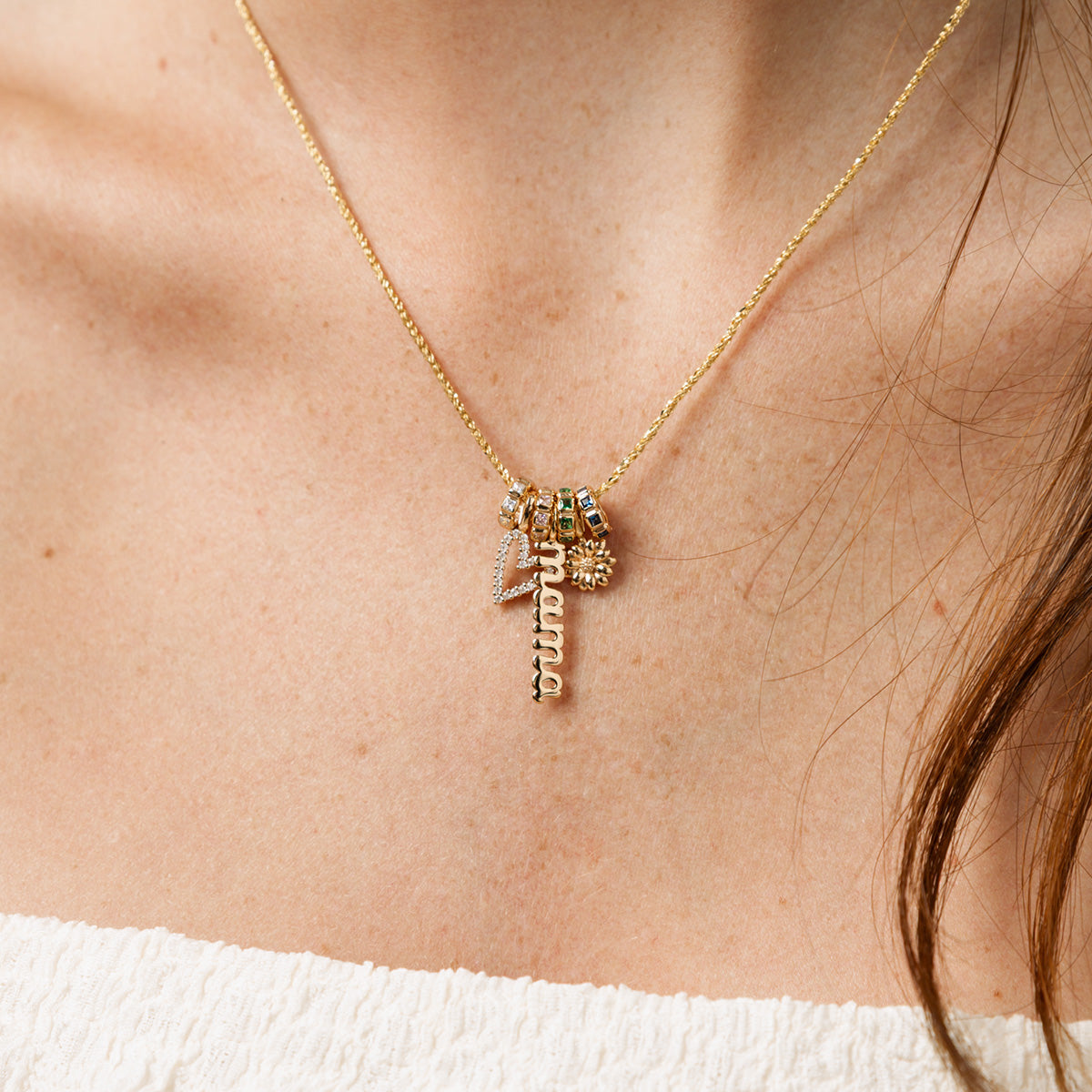 January Birthstone Spacer Charm