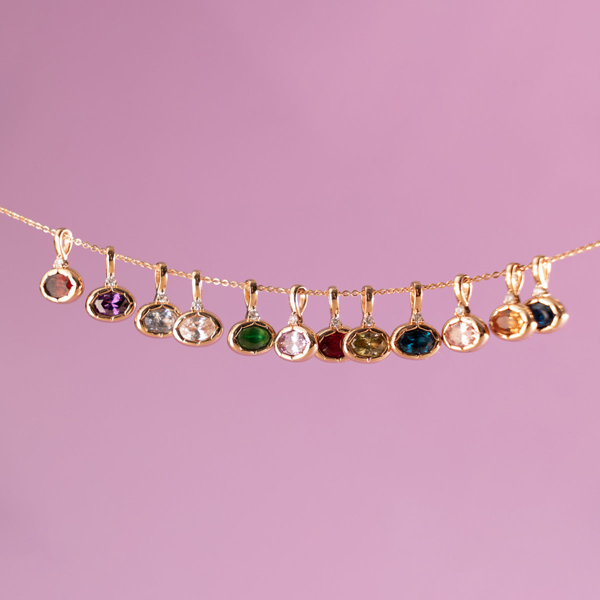 August Oval Birthstone Charm