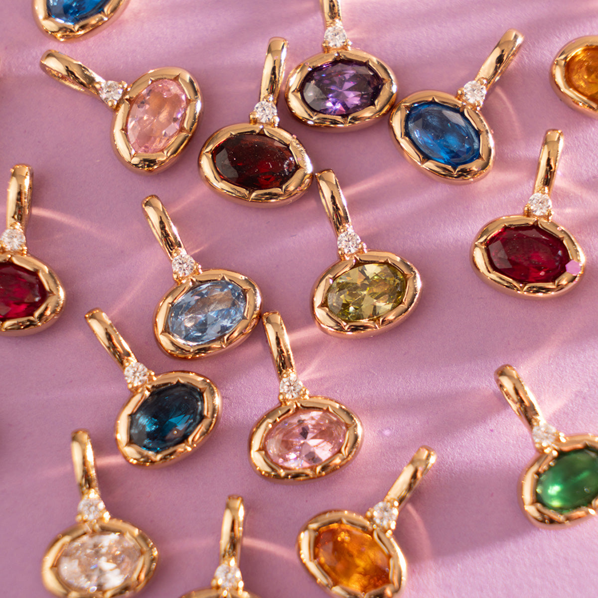 June Oval Birthstone Charm
