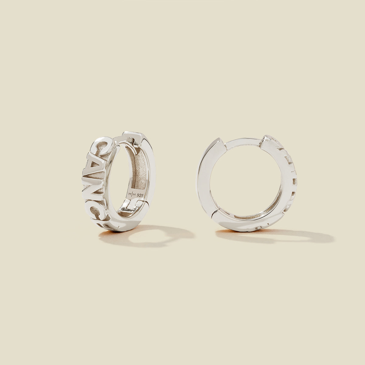 Cancer Huggie Hoop Earrings | Final Sale