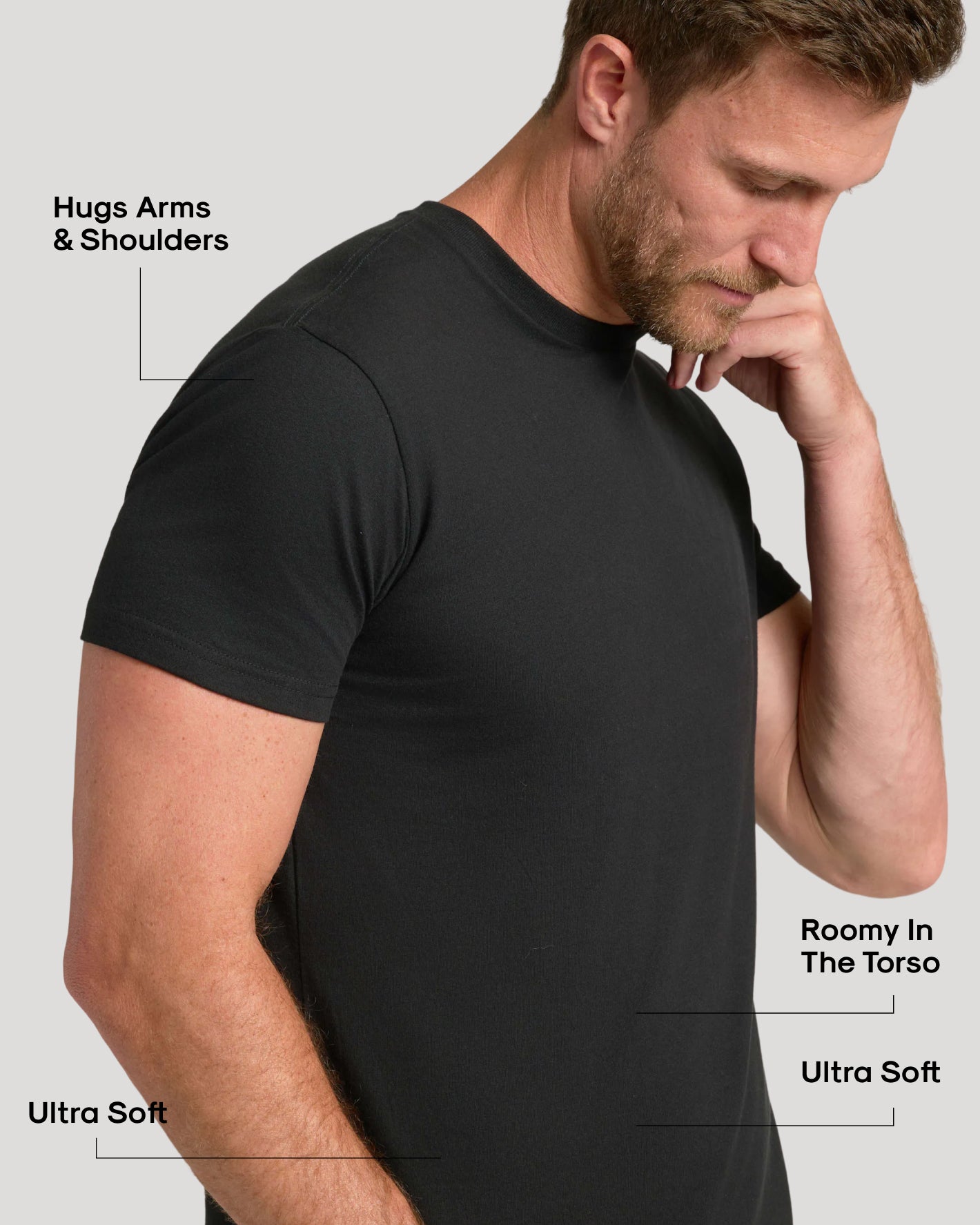 Black Classic Crew Neck 3-Pack
