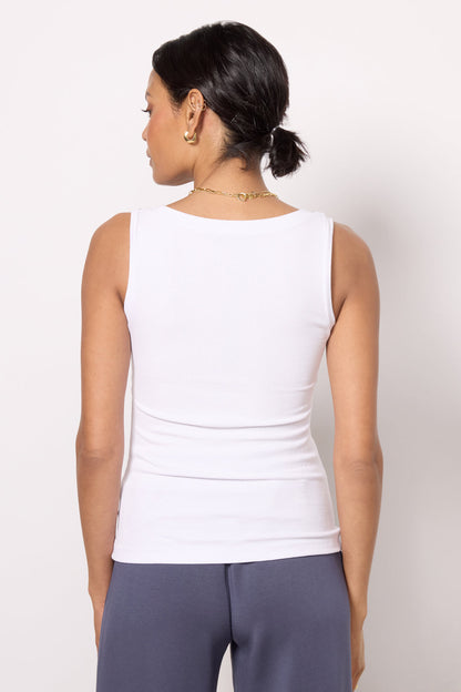 Ribbed V Slim Tank