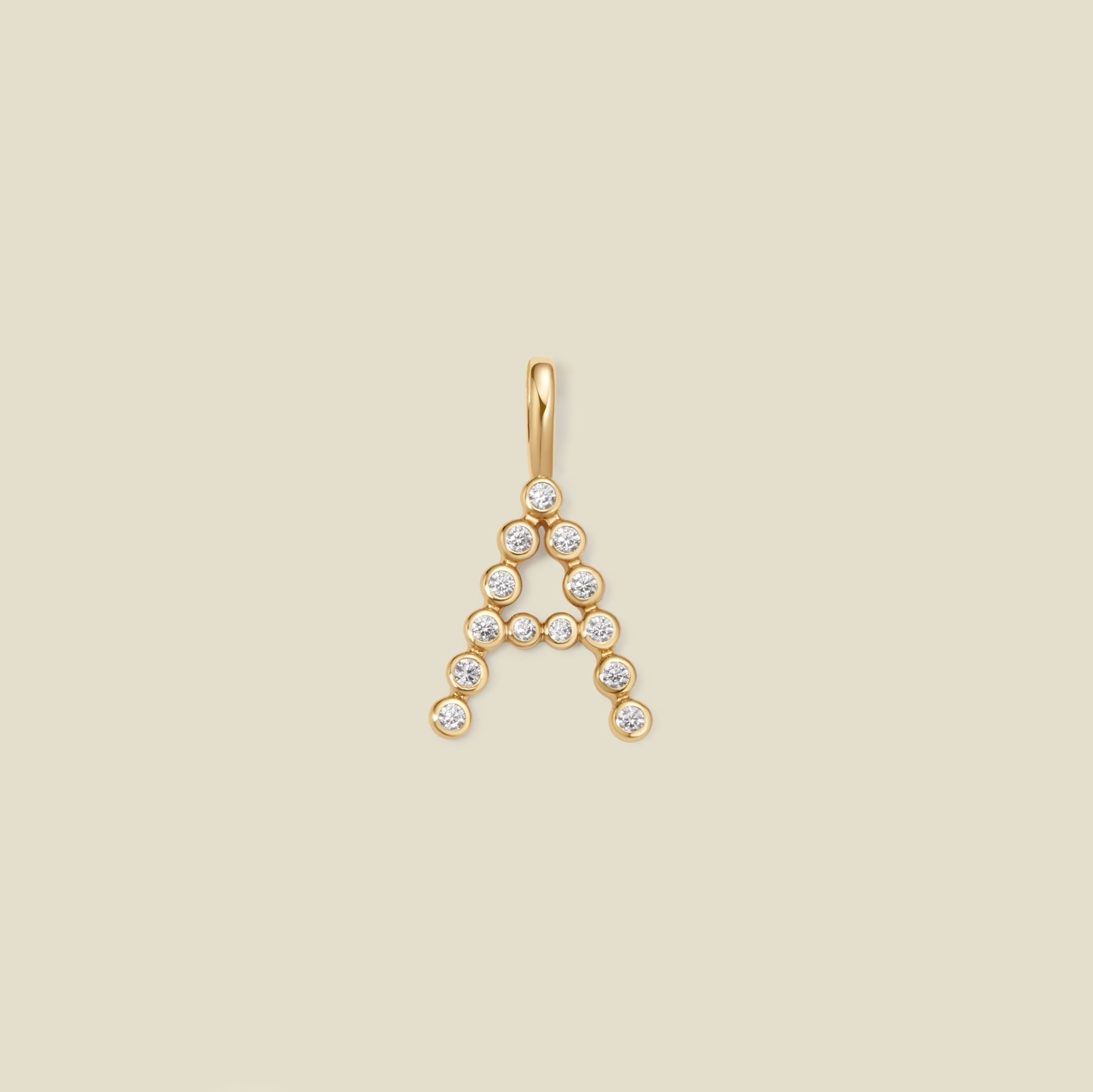 CZ Poppy Initial A Charm