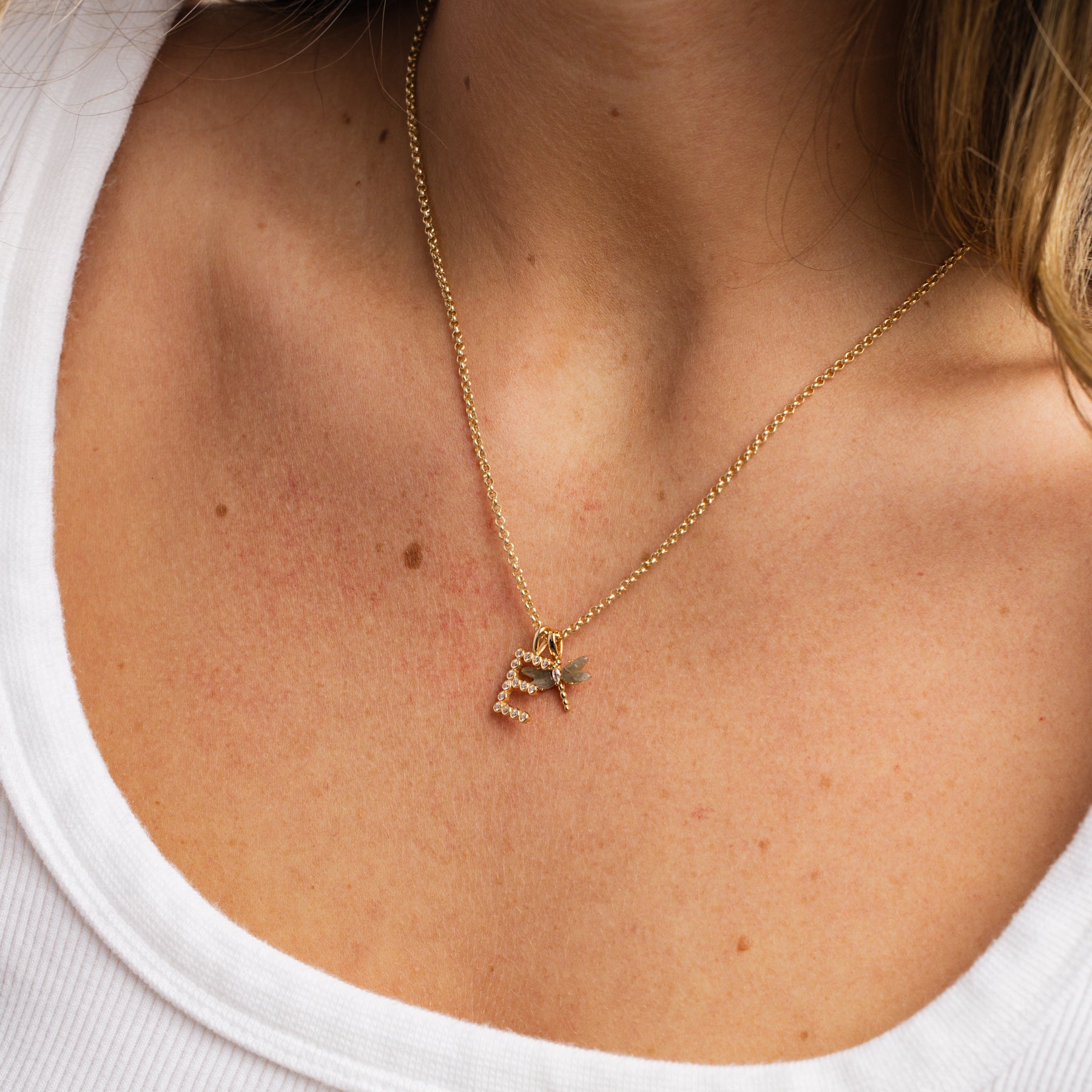 CZ Poppy Initial G Charm