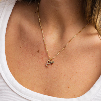 CZ Poppy Initial X Charm