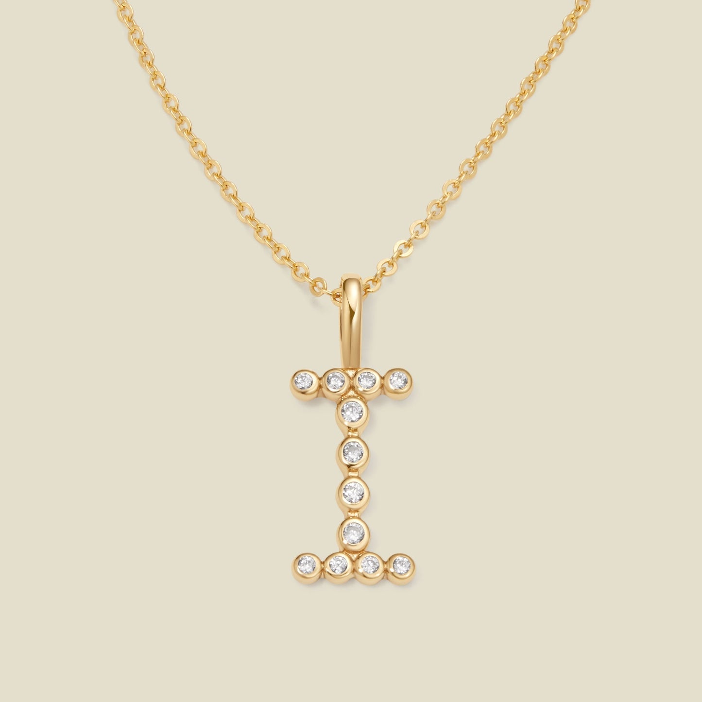 CZ Poppy Initial Necklace
