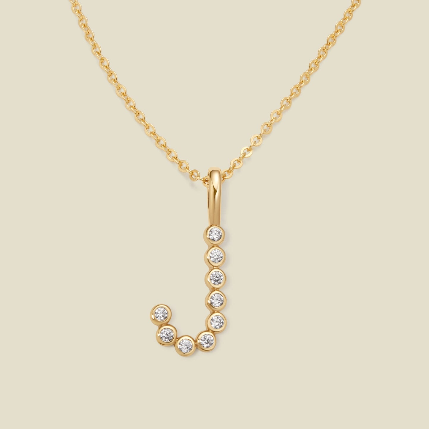CZ Poppy Initial Necklace