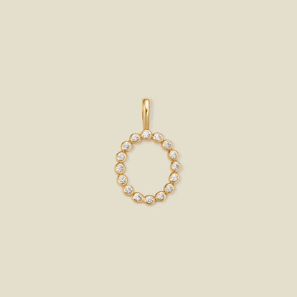 CZ Poppy Initial O Charm