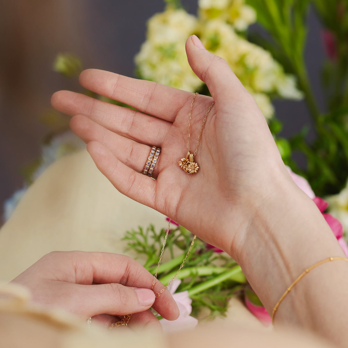 December Birth Flower Charm