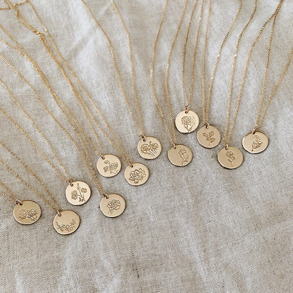 December Birth Flower Necklace