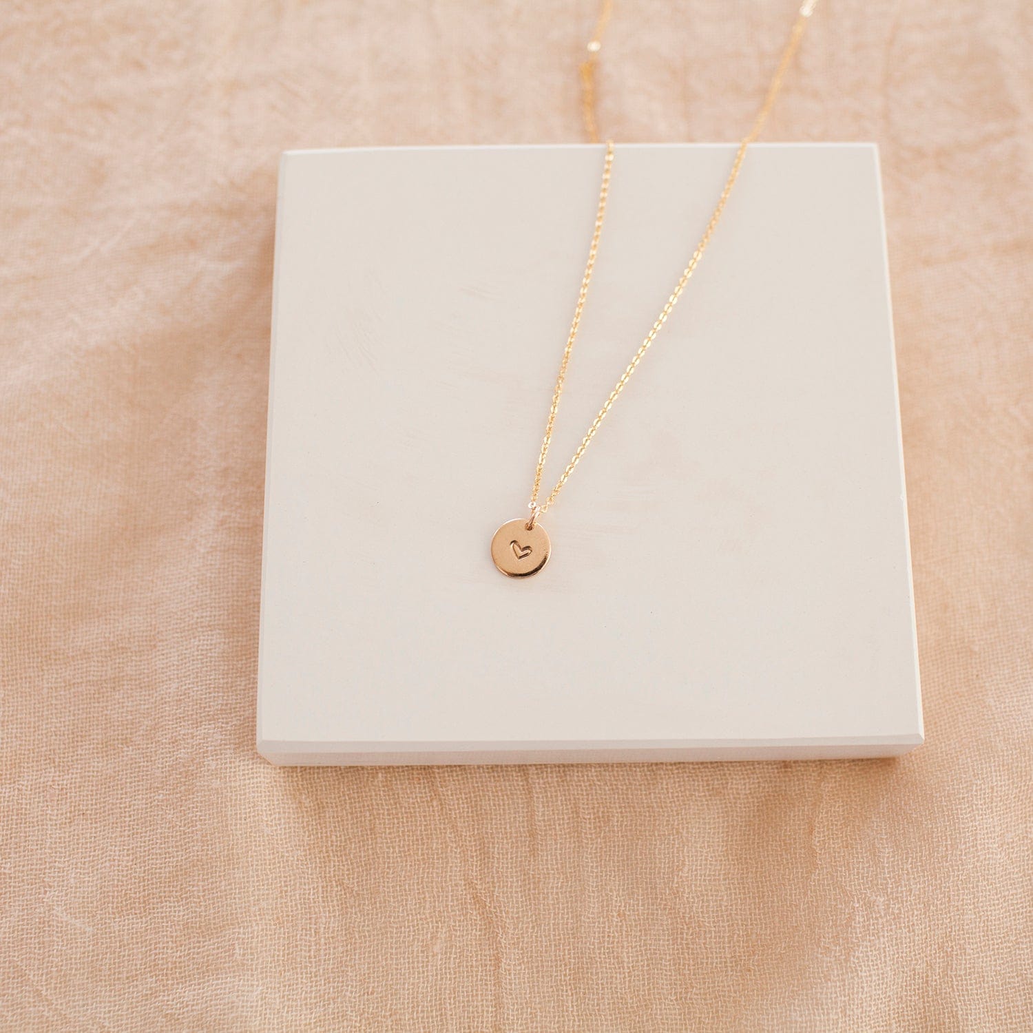 Heart Disc Necklace