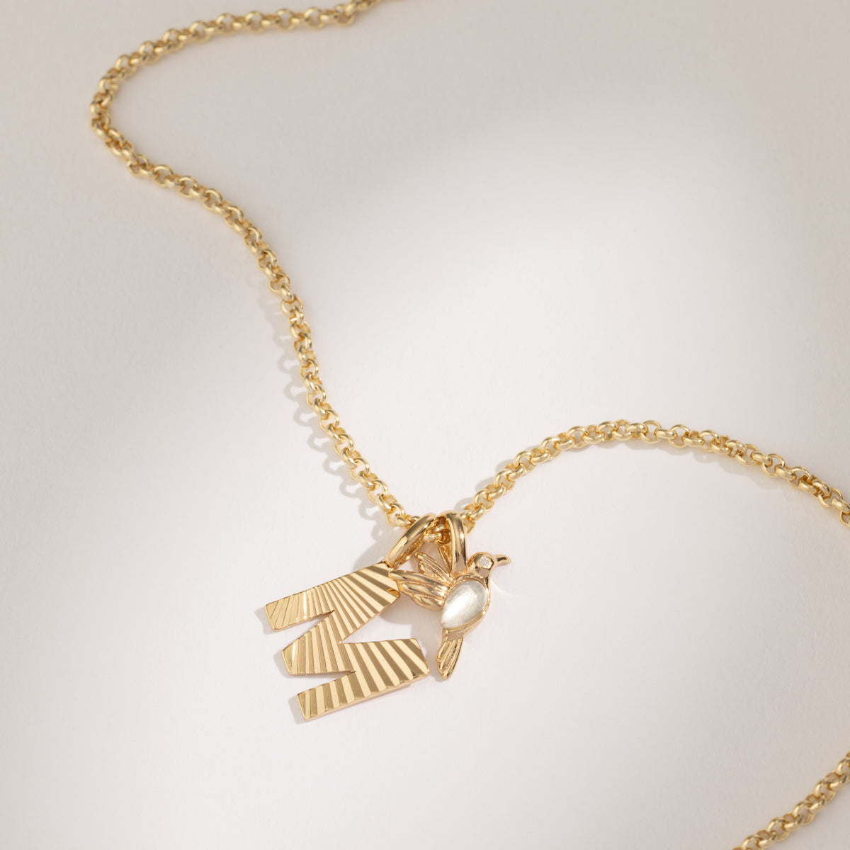 Hummingbird Gemstone Charm