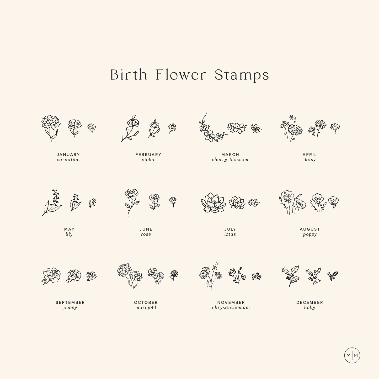 June Birth Flower Necklace