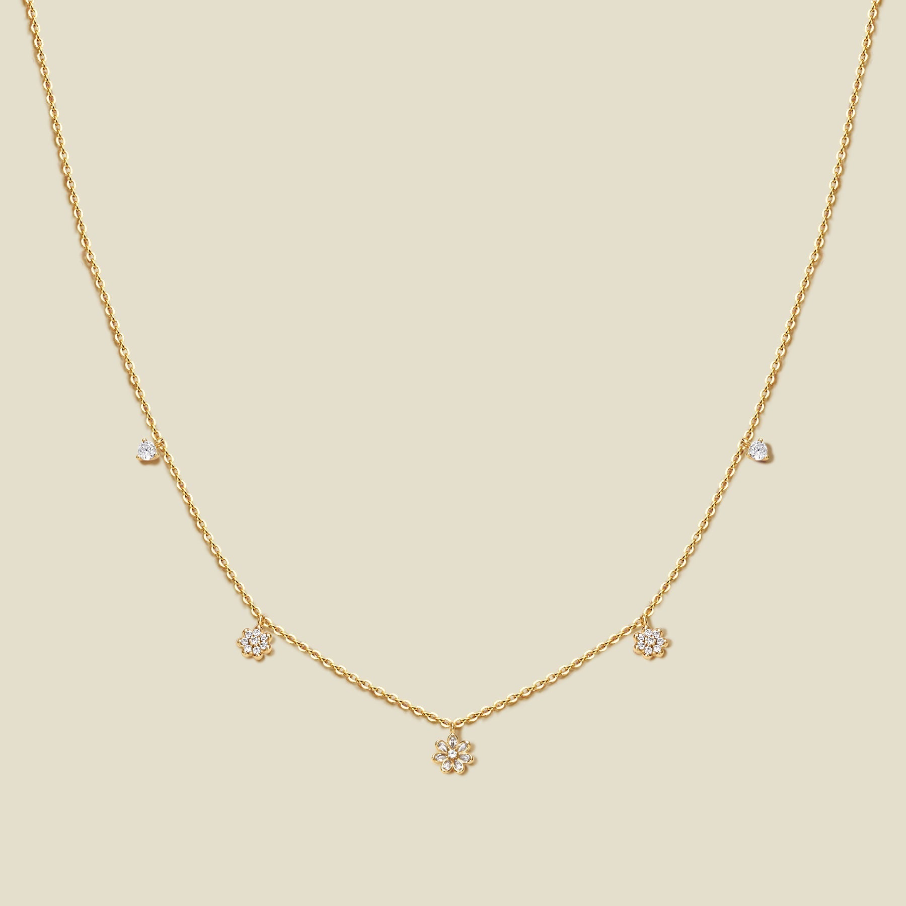Flora Luxe Floating Necklace