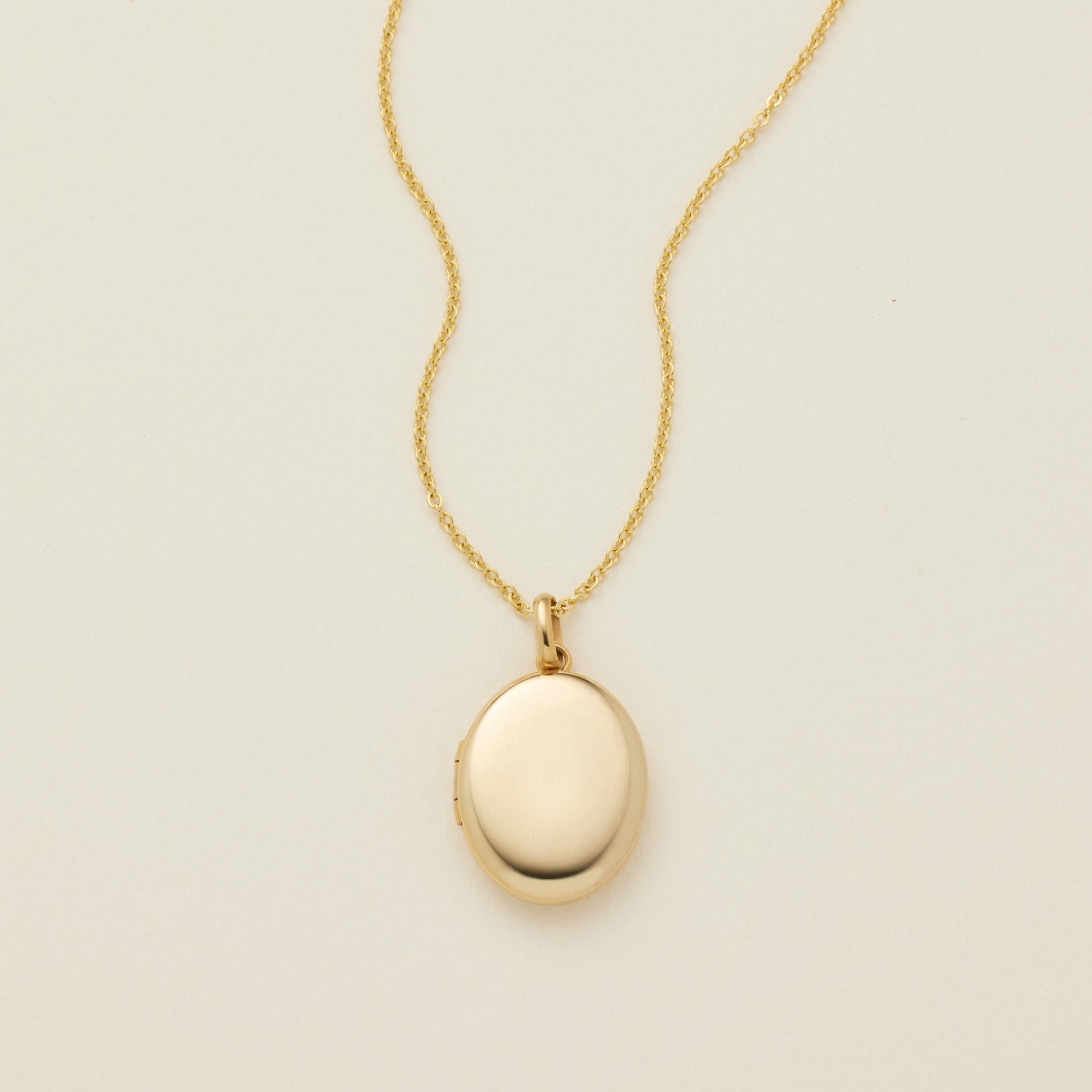 Mini Oval Locket Necklace