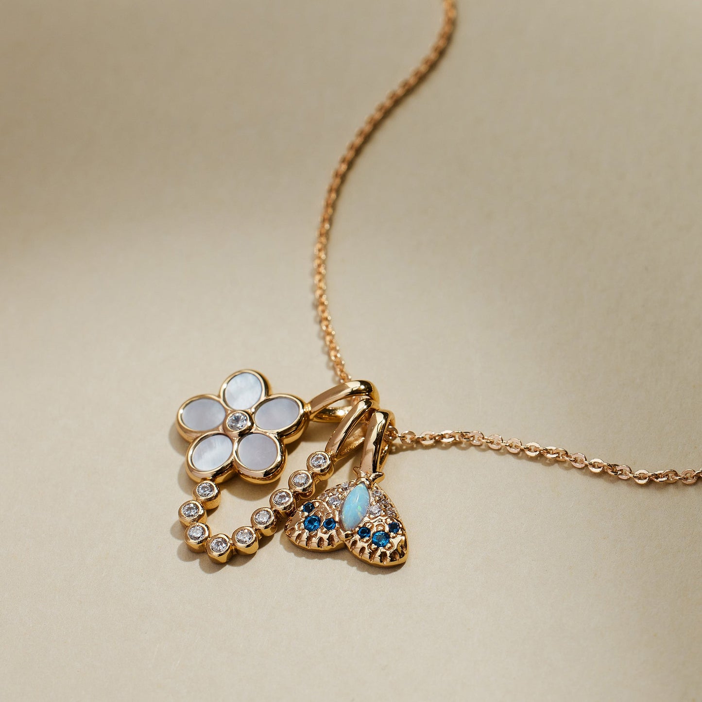 Moth Gemstone Charm | Final Sale
