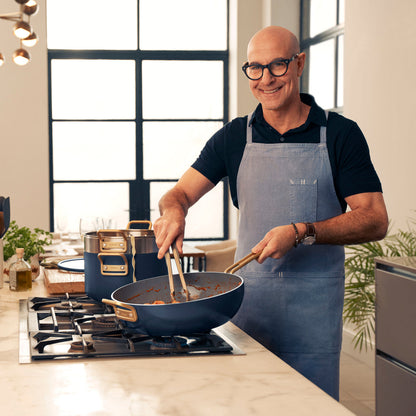 Stanley Tucci™ Ceramic Nonstick 4-Piece Saucepan Set | Marino Blue