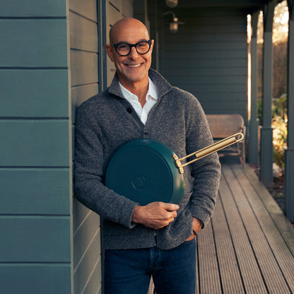 Stanley Tucci™ Ceramic Nonstick 8", 10" and 12" Frypan Set | Venetian Teal