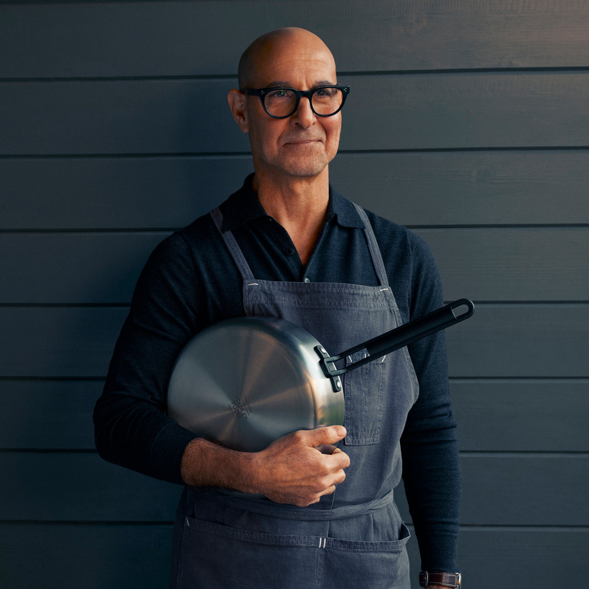 Stanley Tucci™ Stainless Steel Ceramic Nonstick 11-Piece Cookware Set | Black Handles