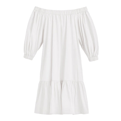 Poplin Off The Shoulder Dress