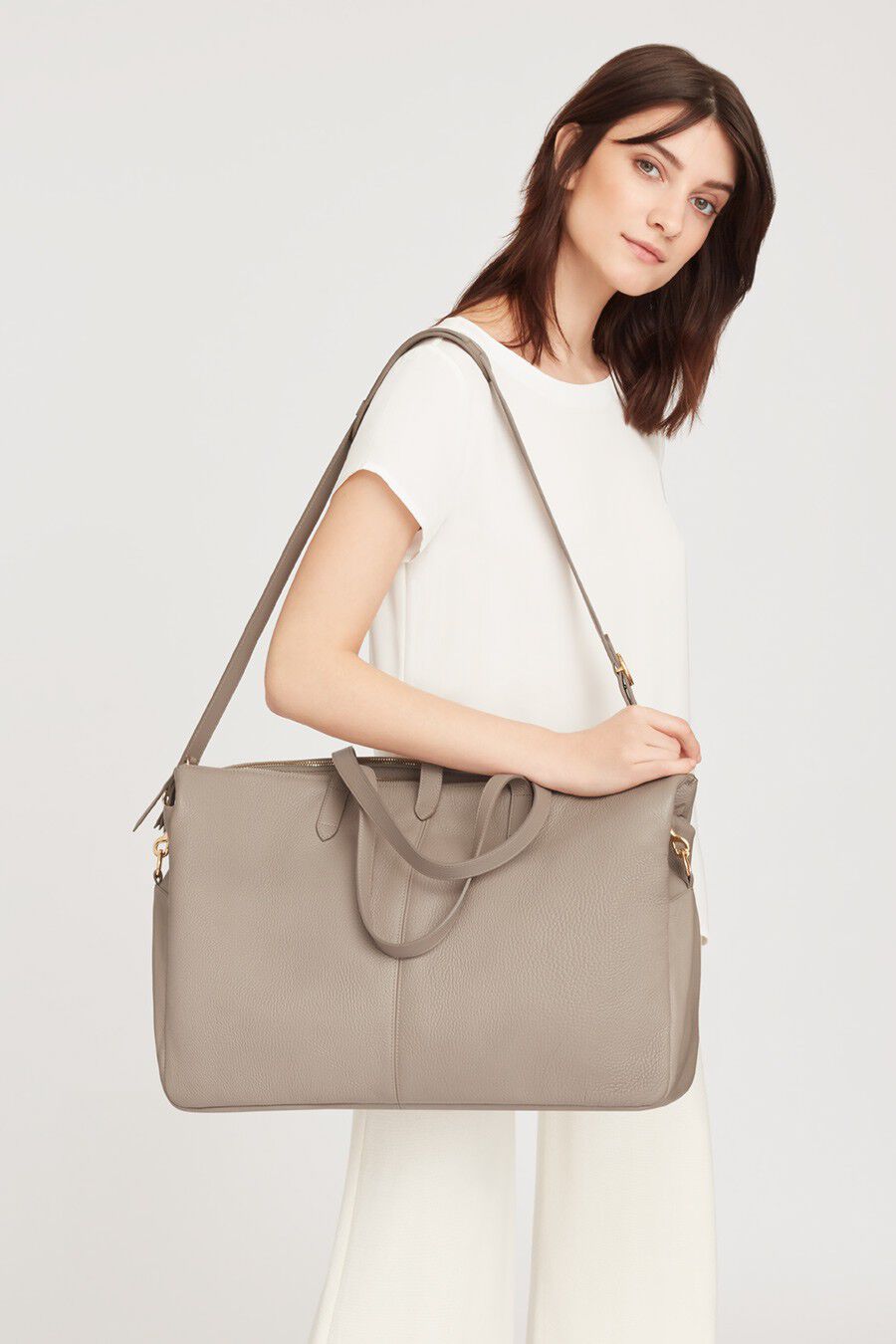 Leather Triple Zipper Weekender