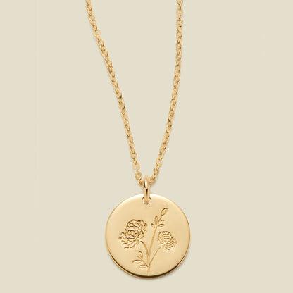 November Birth Flower Necklace