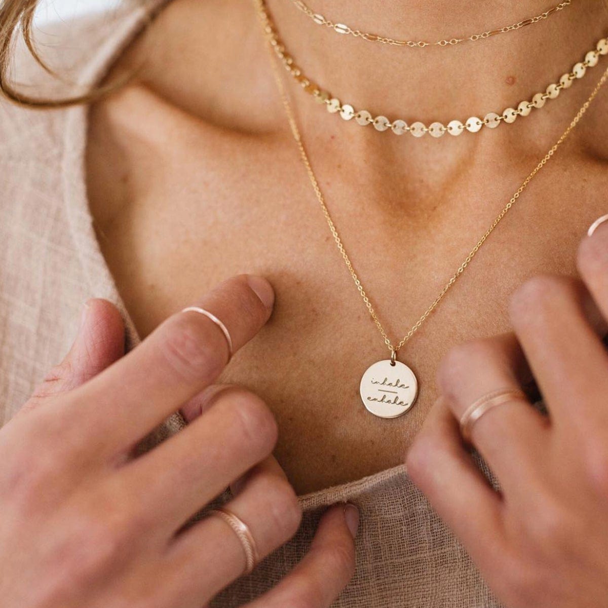 Pause Collection Disc Necklace