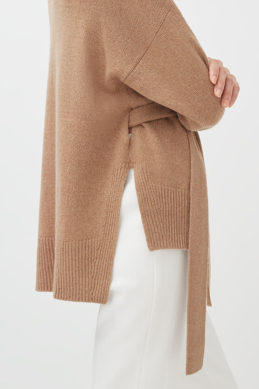Recycled Cashmere Soft Wrap Sweater