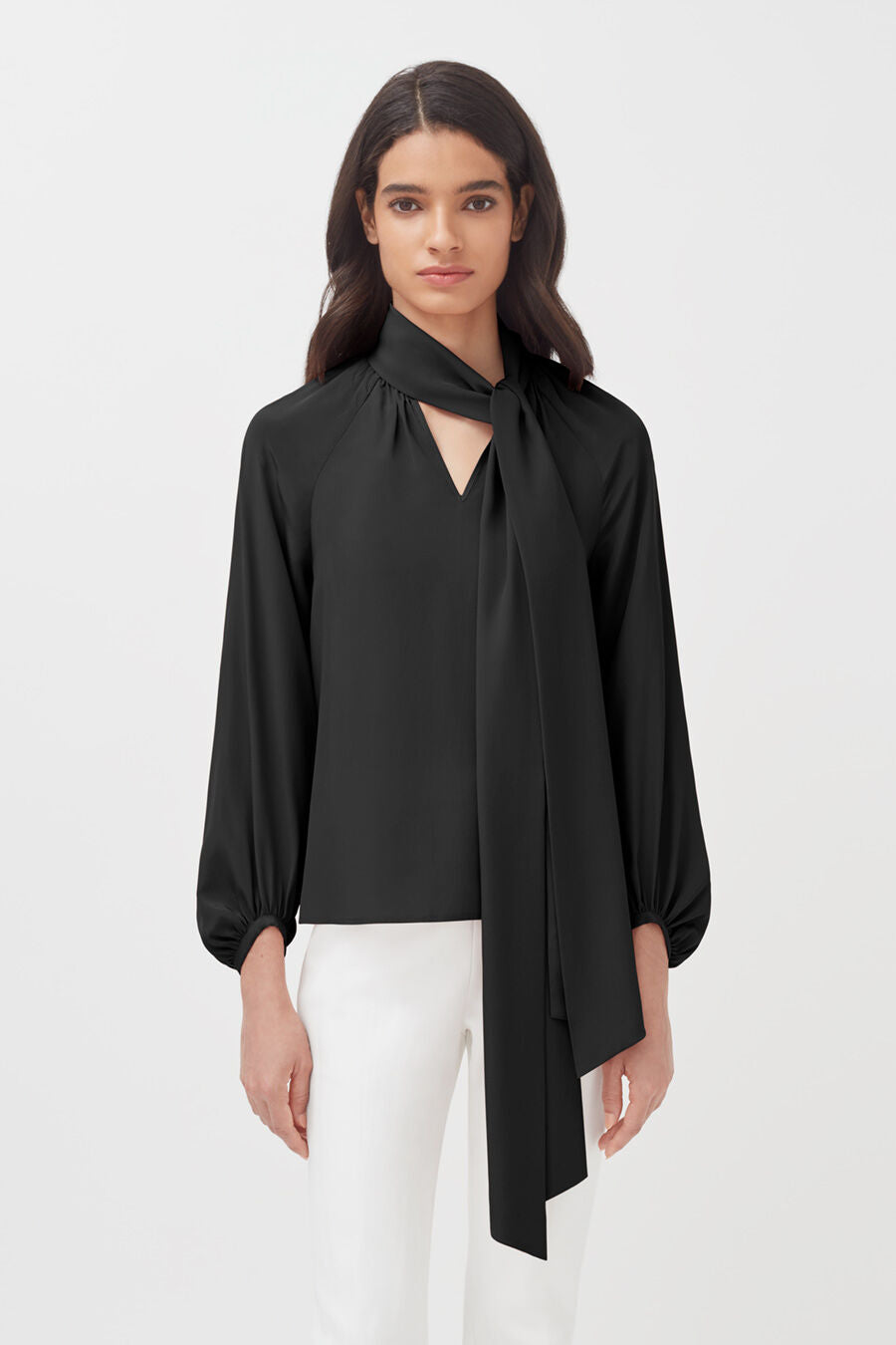 Silk Bow Blouse