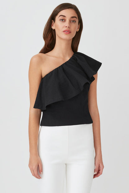 Cropped Flounce Top